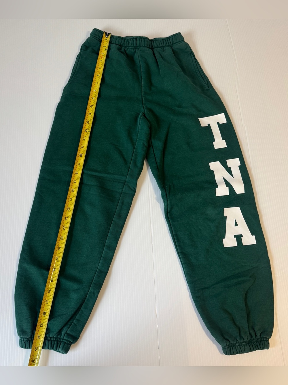 Aritzia TNA Cozy Fleece Forest Green XXS Jogger Sweatpants Athleisure Y2K - Picture 6 of 7